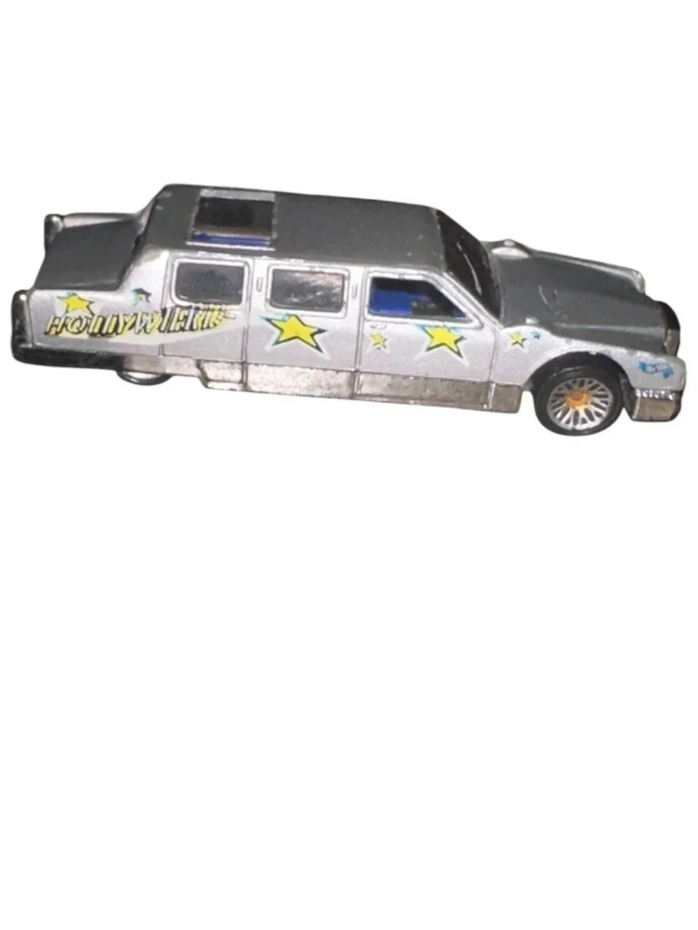 Vintage 1990 Hot Wheels Limozeen Limo Silver Hollywierd Stars 1:64 Diecast